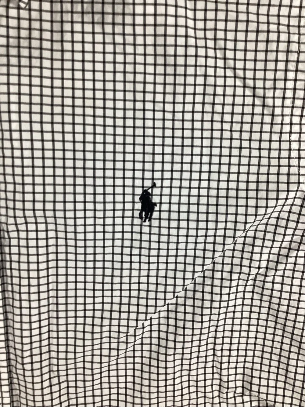 Ralph Lauren Blue & White Check Button-Down Dress Shirt